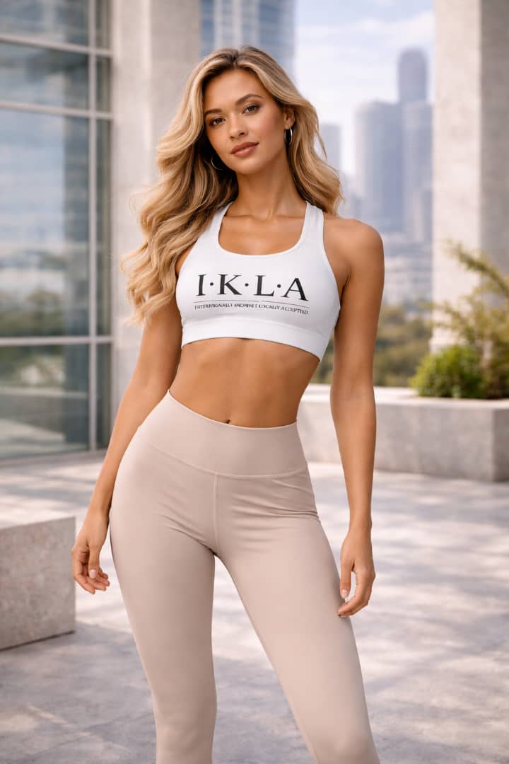 IKLA Minimalist Sports Bra Empowerment Statement Activewear, Confidence & Self-Love Gym Top