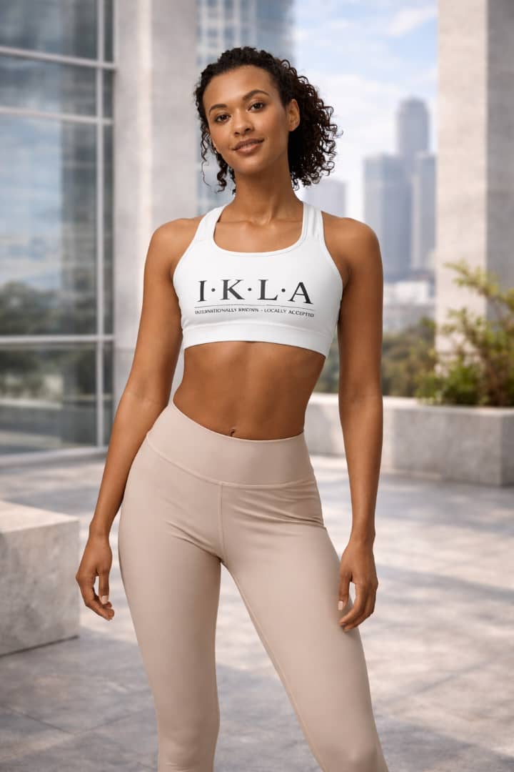 IKLA Minimalist Sports Bra Empowerment Statement Activewear, Confidence & Self-Love Gym Top